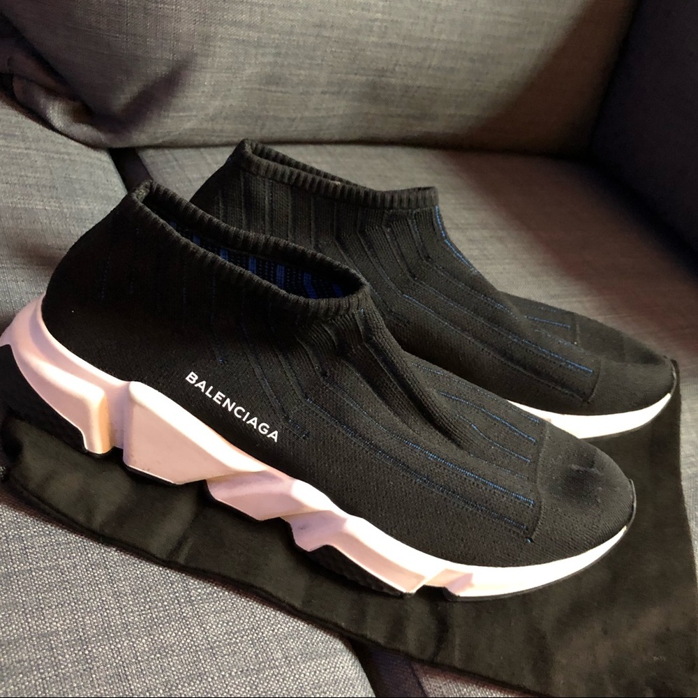 Balenciaga low top black sneakers socks